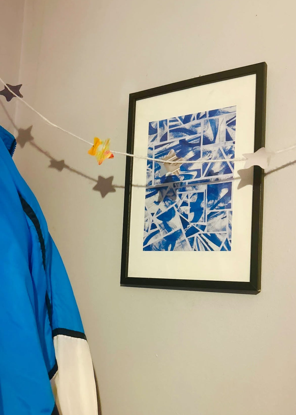 Blue Ink Abstract Art Print I Zipped By Kate